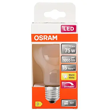 Lyspære LED 1055 lm Normal matt dim E27 A60 Osram