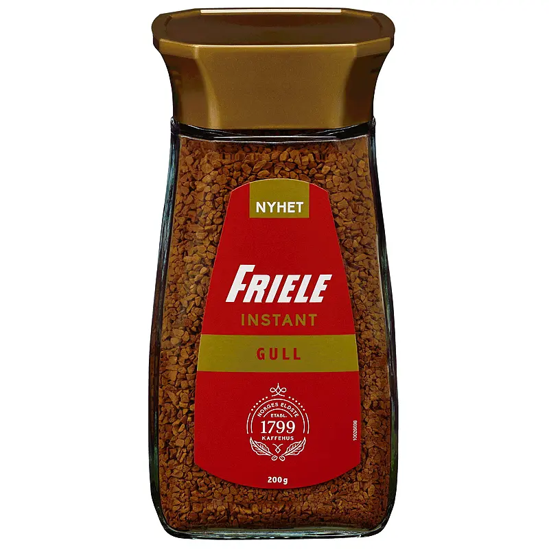 Frysetørret kaffe Friele 200 g, Intstant Gull