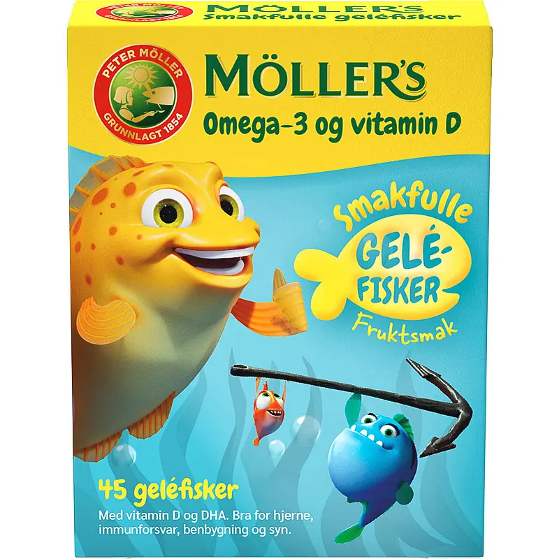 Möller`s Omega -3 45 stk fisk frukt