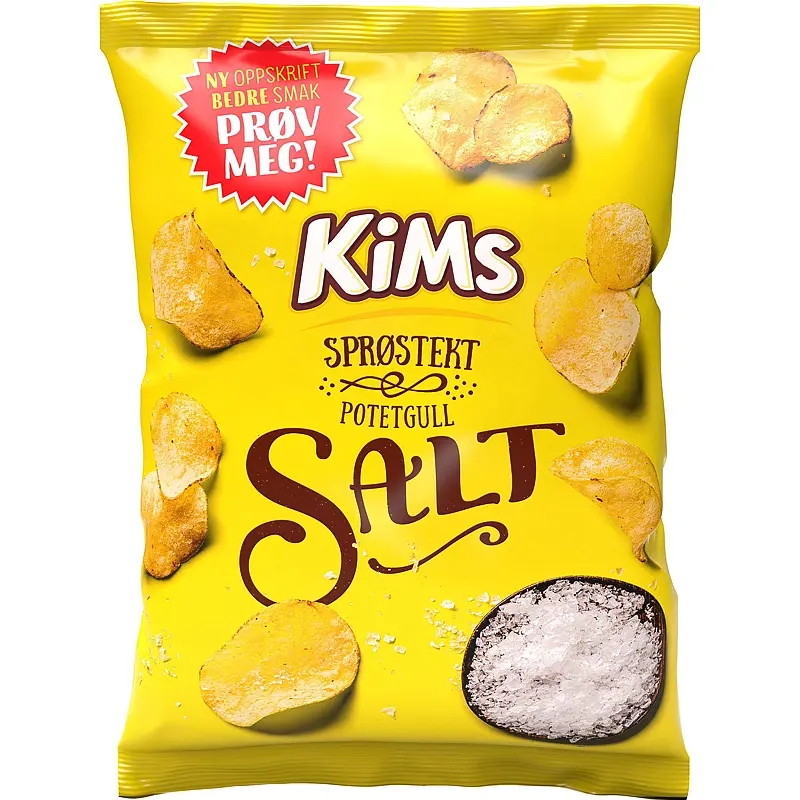 Bilde av Kims potetchips 250 g, Salt