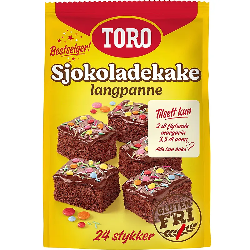 Sjokoladekake Toro 854 g langpanne