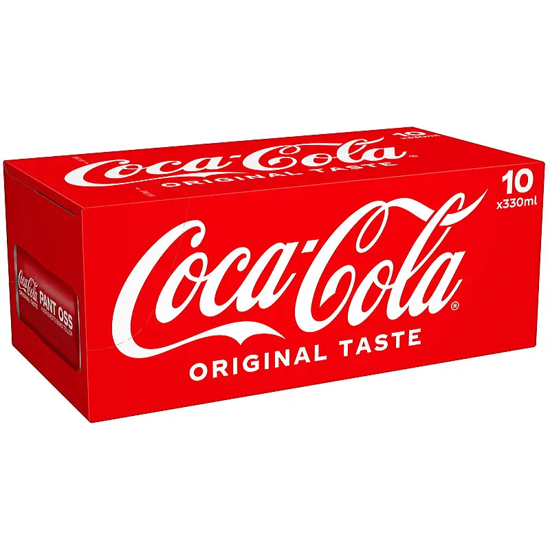 Coca-cola m/sukker 10-pk 0,33 boks