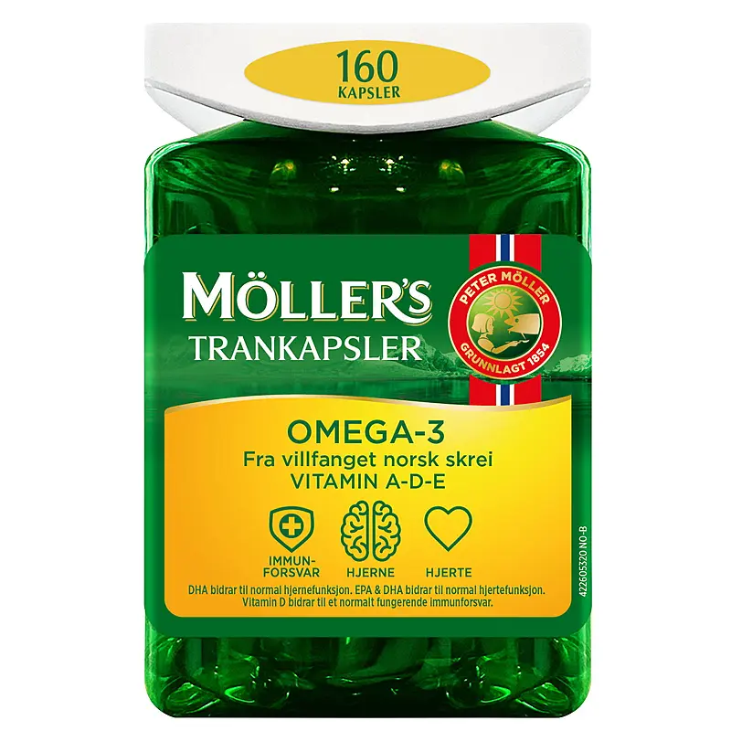 Möller`s trankapsler Omega -3 160 stk