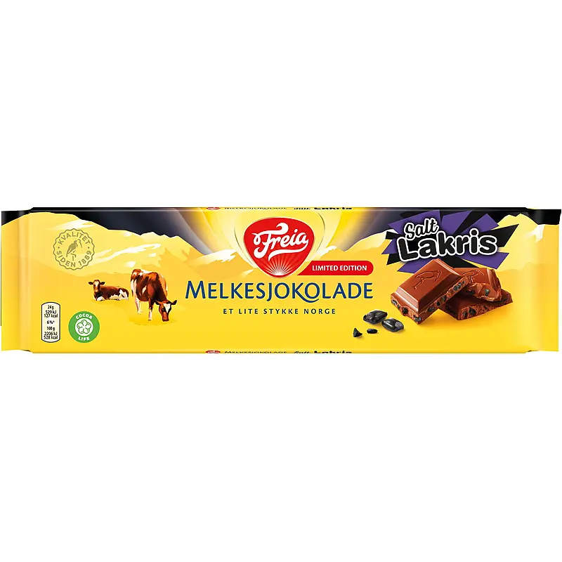 Melkesjokolade 190 g m/lakris