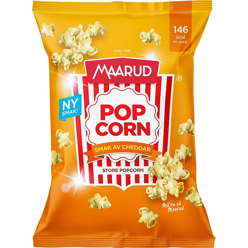 Popcorn 75 g poppet, cheddar, Maarud